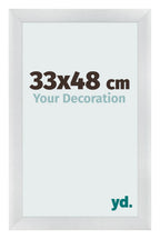Photo Frame 33x48cm Silver Black Swept MDF Pisa Front Size | Yourdecoration.com