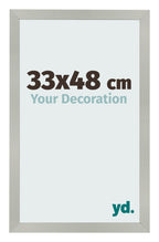 Photo Frame 33x48cm Silver Matte MDF Bologna Front Size | Yourdecoration.com