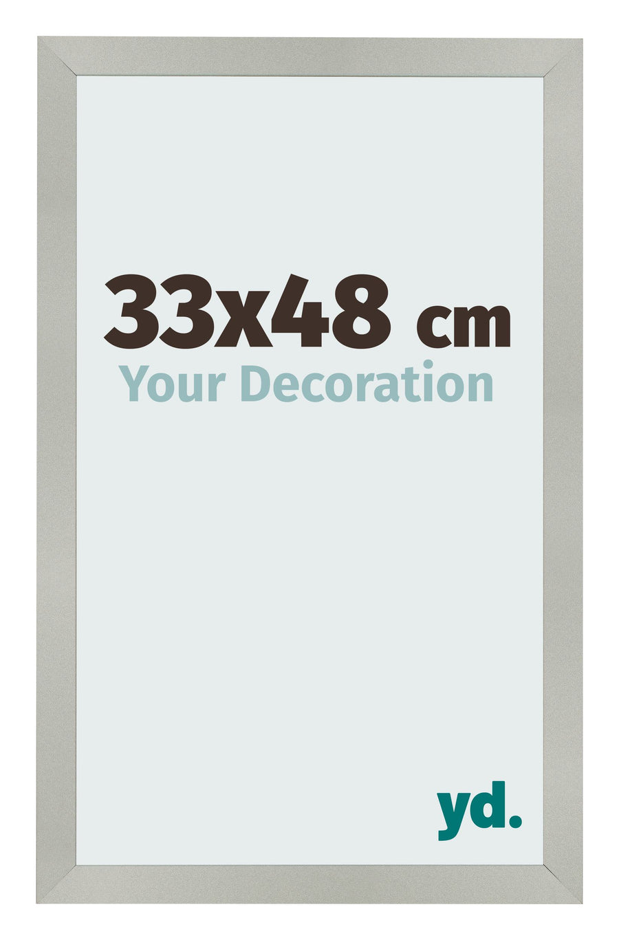 Photo Frame 33x48cm Silver Matte MDF Bologna Front Size | Yourdecoration.com
