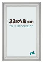 Photo Frame 33x48cm Silver Matte MDF Lazio Front Size | Yourdecoration.com