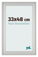 Photo Frame 33x48cm Silver Matte MDF Lazio Front Size | Yourdecoration.com