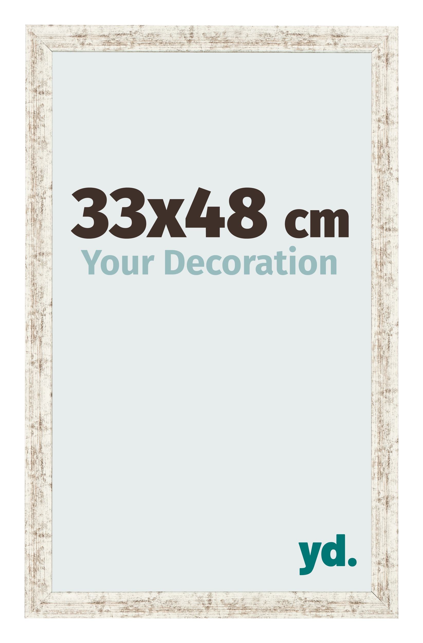 Photo Frame 33x48cm White Vintage MDF Bologna Front Size | Yourdecoration.com