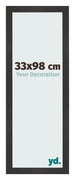 Photo Frame 33x98 cm Black Matte MDF Bologna Front Size | Yourdecoration.com