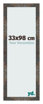 Photo Frame 33x98 cm Oxidized Metal MDF Bologna Front Size | Yourdecoration.com