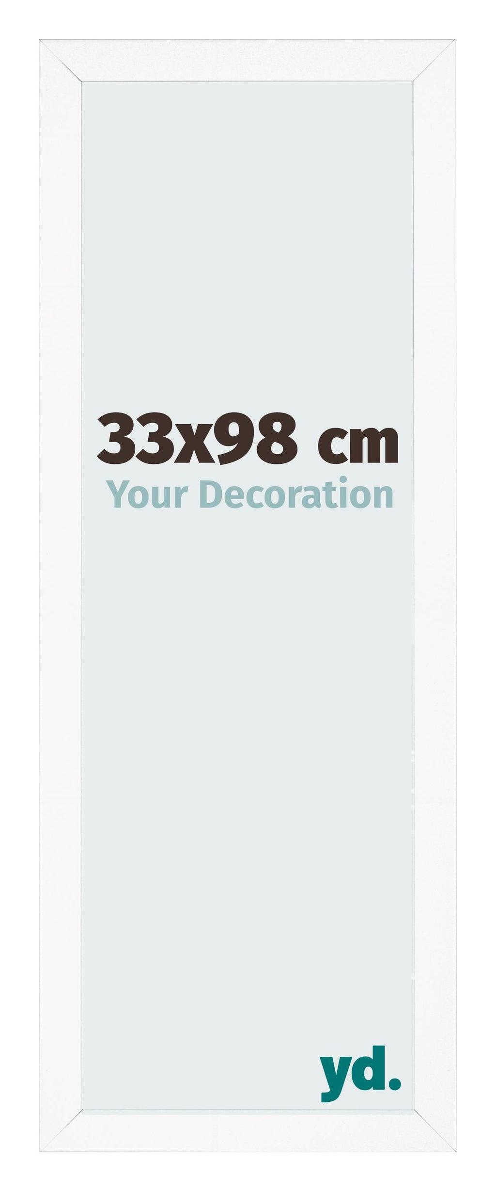 Photo Frame 33x98 cm White Matte MDF Bologna Front Size | Yourdecoration.com