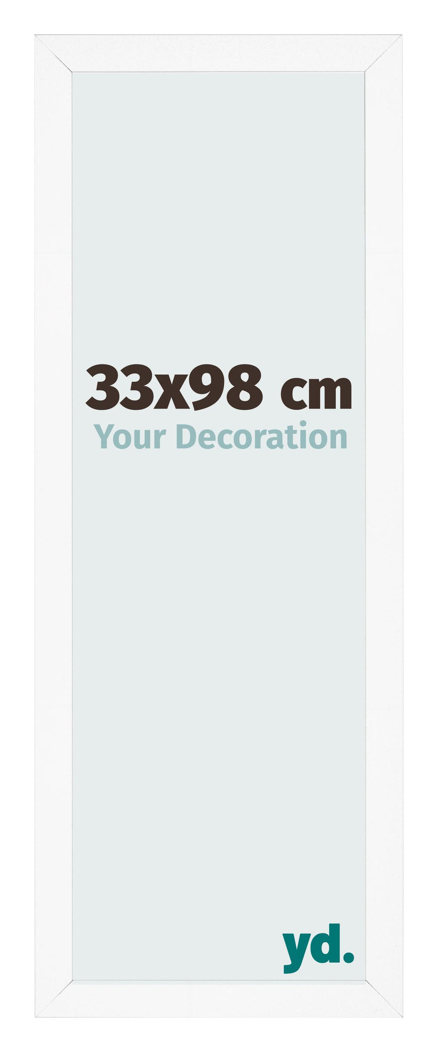 Photo Frame 33x98 cm White Matte MDF Bologna Front Size | Yourdecoration.com