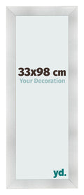 Photo Frame 33x98cm Aluminum Brushed MDF Pisa Front Size | Yourdecoration.com