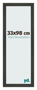 Photo Frame 33x98cm Anthracite MDF Bologna Front Size | Yourdecoration.com