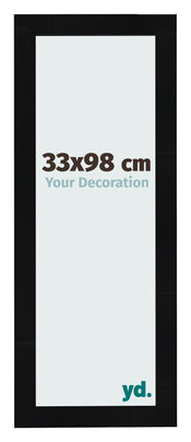 Photo Frame 33x98cm Black Silver Polished MDF Pisa Front Size | Yourdecoration.com