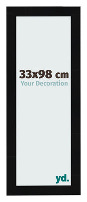 Photo Frame 33x98cm Black Silver Polished MDF Pisa Front Size | Yourdecoration.com