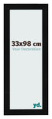 Photo Frame 33x98cm Black Silver Polished MDF Pisa Front Size | Yourdecoration.com