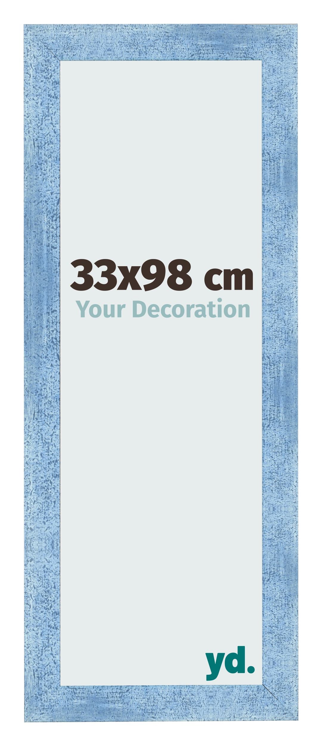 Photo Frame 33x98cm Clear Blue Swept MDF Pisa Front Size | Yourdecoration.com