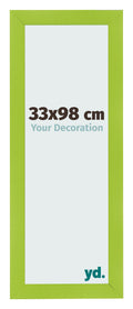 Photo Frame 33x98cm Green MDF Pisa Front Size | Yourdecoration.com