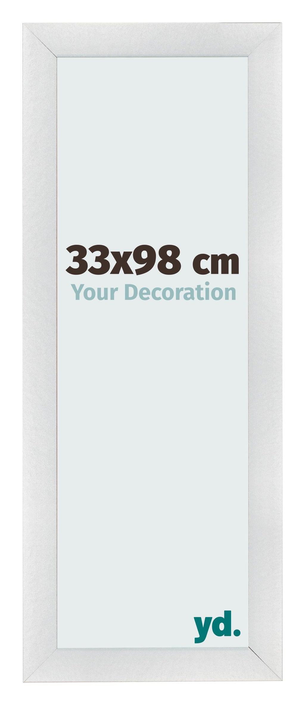 Photo Frame 33x98cm Silver Black Swept MDF Pisa Front Size | Yourdecoration.com