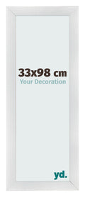 Photo Frame 33x98cm Silver Black Swept MDF Pisa Front Size | Yourdecoration.com