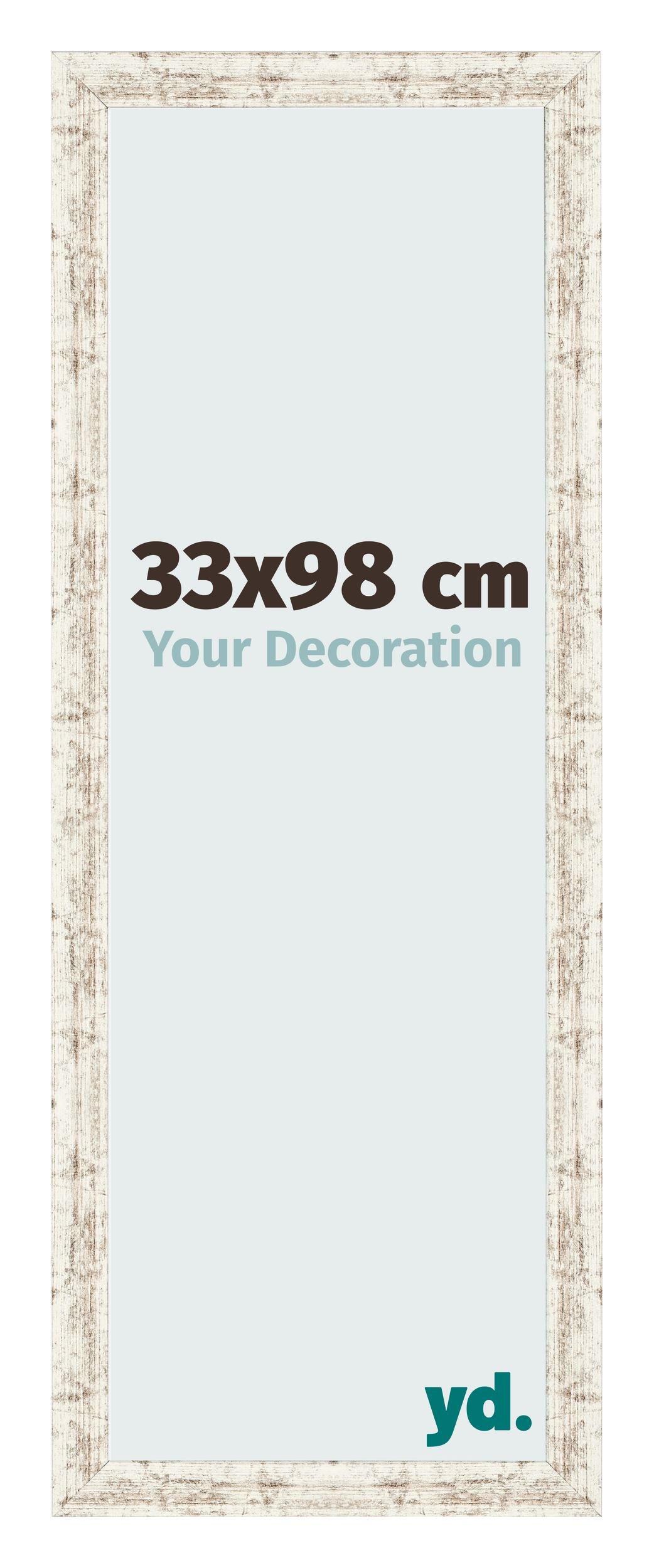 Photo Frame 33x98cm White Vintage MDF Bologna Front Size | Yourdecoration.com
