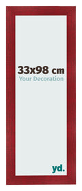 Photo Frame 33x98cm Wine Red Swept MDF Pisa Front Size | Yourdecoration.com