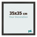 Photo Frame 35x35 cm Black Matte MDF Bologna Front Size | Yourdecoration.com