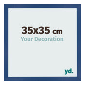 Photo Frame 35x35 cm Dark Blue MDF Bologna Front Size | Yourdecoration.com