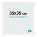 Photo Frame 35x35 cm White High Gloss MDF Bologna Front Size | Yourdecoration.com