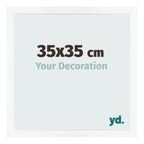 Photo Frame 35x35 cm White Matte MDF Bologna Front Size | Yourdecoration.com