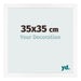 Photo Frame 35x35 cm White Matte MDF Bologna Front Size | Yourdecoration.com