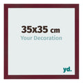 Photo Frame 35x35 cm Wine Red Swept MDF Bologna Front Size | Yourdecoration.com