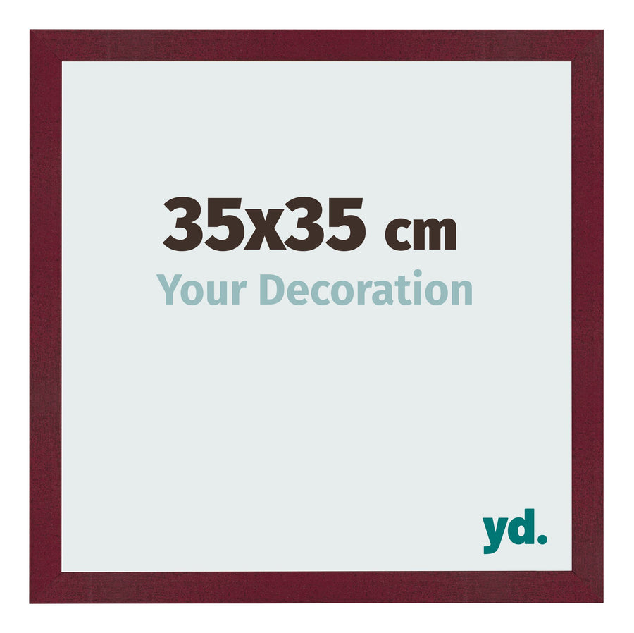 Photo Frame 35x35 cm Wine Red Swept MDF Bologna Front Size | Yourdecoration.com