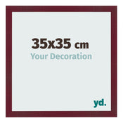 Photo Frame 35x35 cm Wine Red Swept MDF Bologna Front Size | Yourdecoration.com
