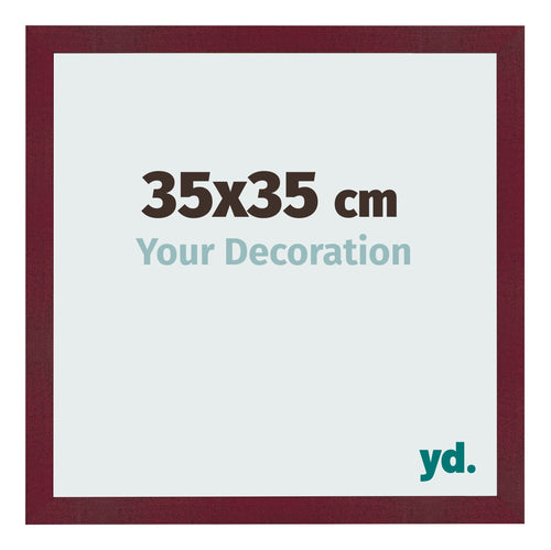 Photo Frame 35x35 cm Wine Red Swept MDF Bologna Front Size | Yourdecoration.com
