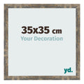 Photo Frame 35x35cm Blue Gold Melange MDF Bologna Front Size | Yourdecoration.com