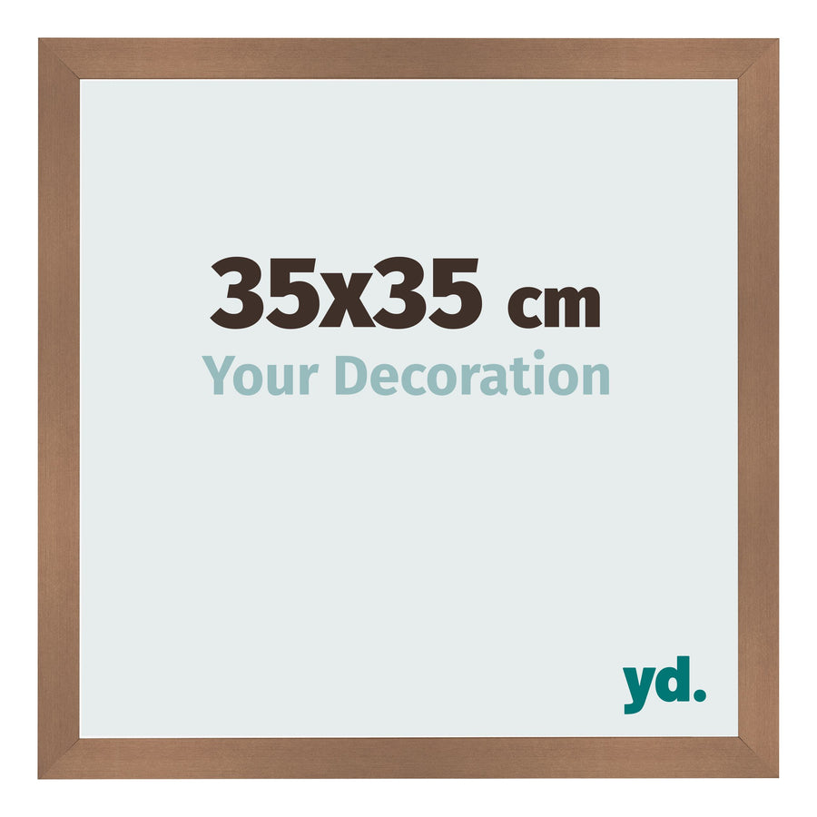 Photo Frame 35x35cm Copper Design MDF Bologna Front Size | Yourdecoration.com