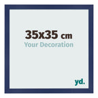 Photo Frame 35x35cm Dark Blue Swept MDF Bologna Front Size | Yourdecoration.com