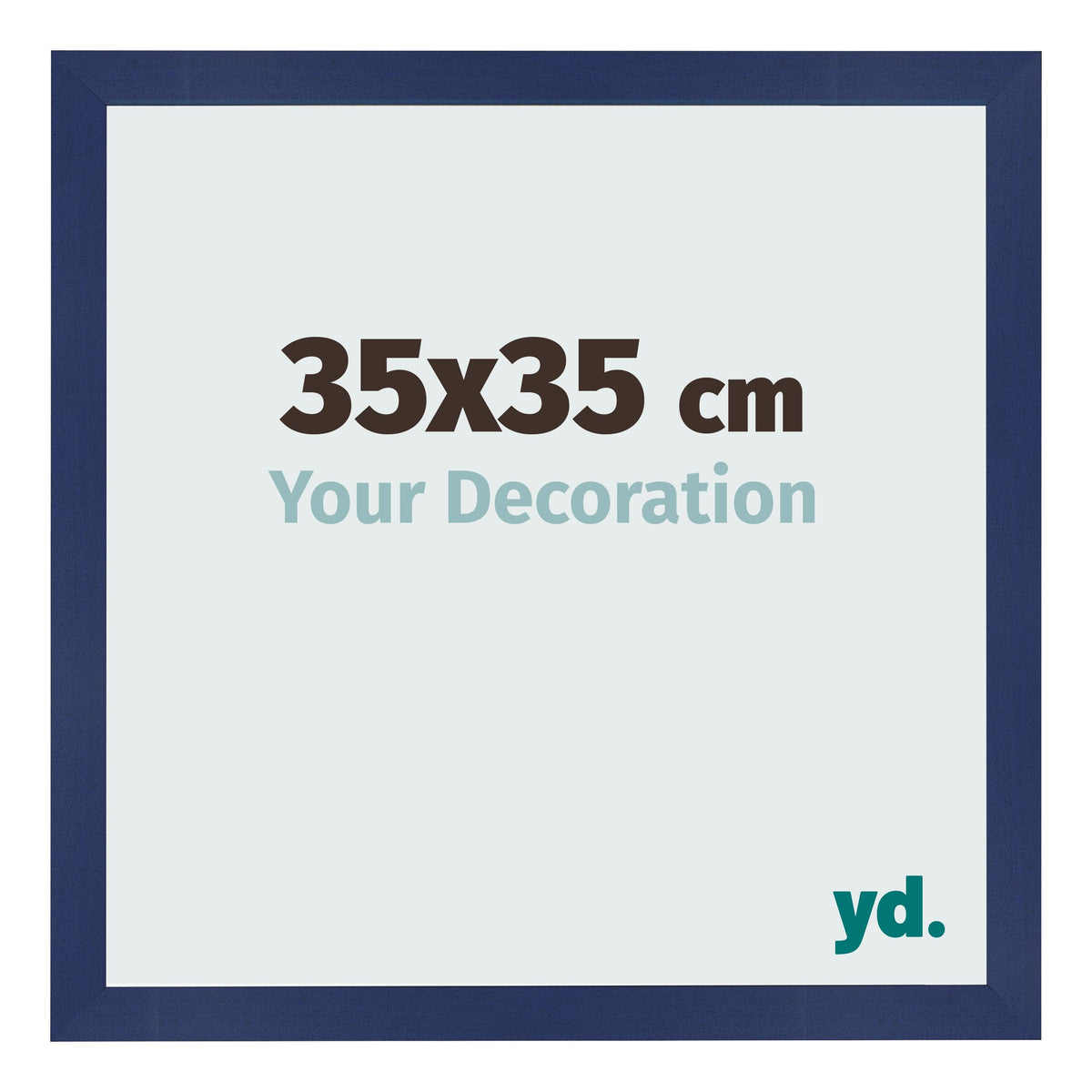 Photo Frame 35x35cm Dark Blue Swept MDF Bologna Front Size | Yourdecoration.com