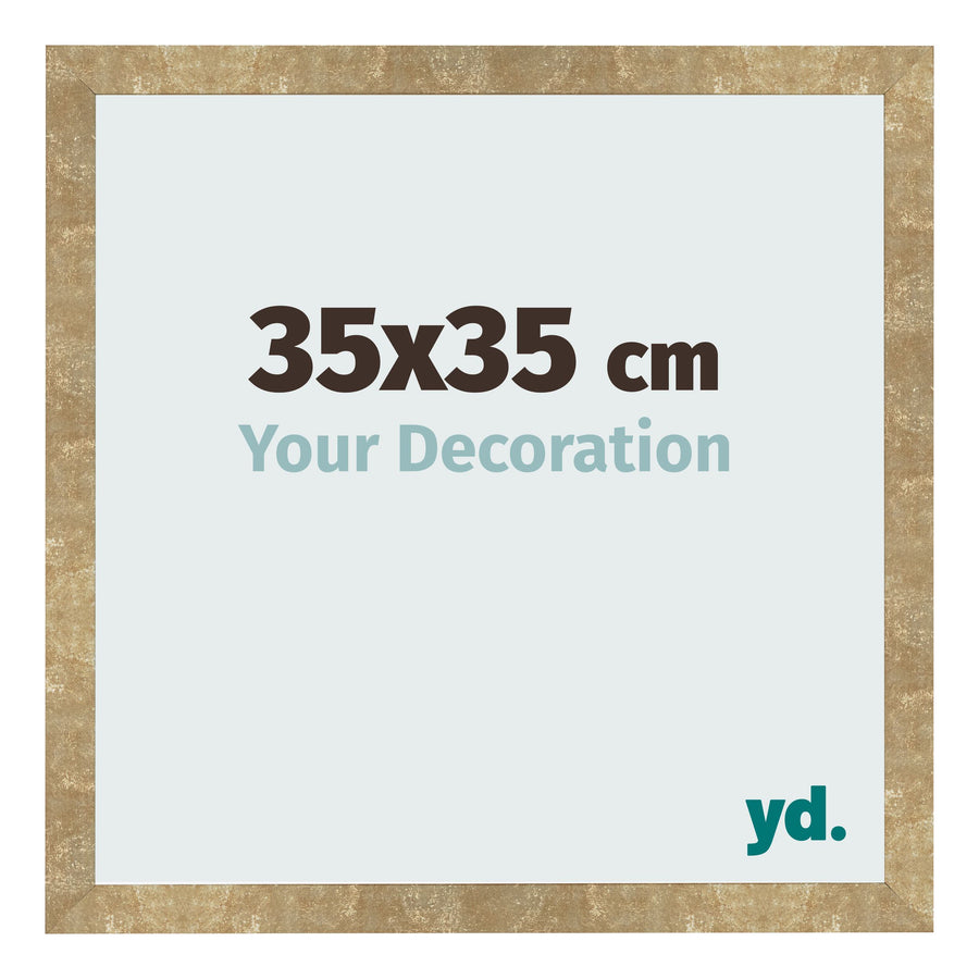Photo Frame 35x35cm Gold Antique MDF Bologna Front Size | Yourdecoration.com