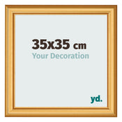 Photo Frame 35x35cm Gold Matte MDF Lazio Front Size | Yourdecoration.com