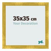Photo Frame 35x35cm Gold Vintage MDF Pisa Front Size | Yourdecoration.com