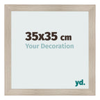 Photo Frame 35x35cm Oak Rustic MDF Pisa Front Size | Yourdecoration.com
