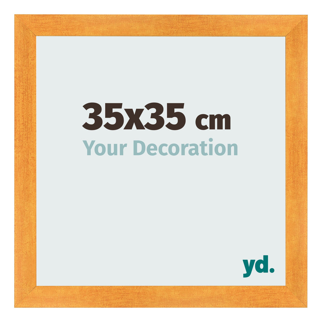 Photo Frame 35x35cm Orange MDF Pisa Front Size | Yourdecoration.com