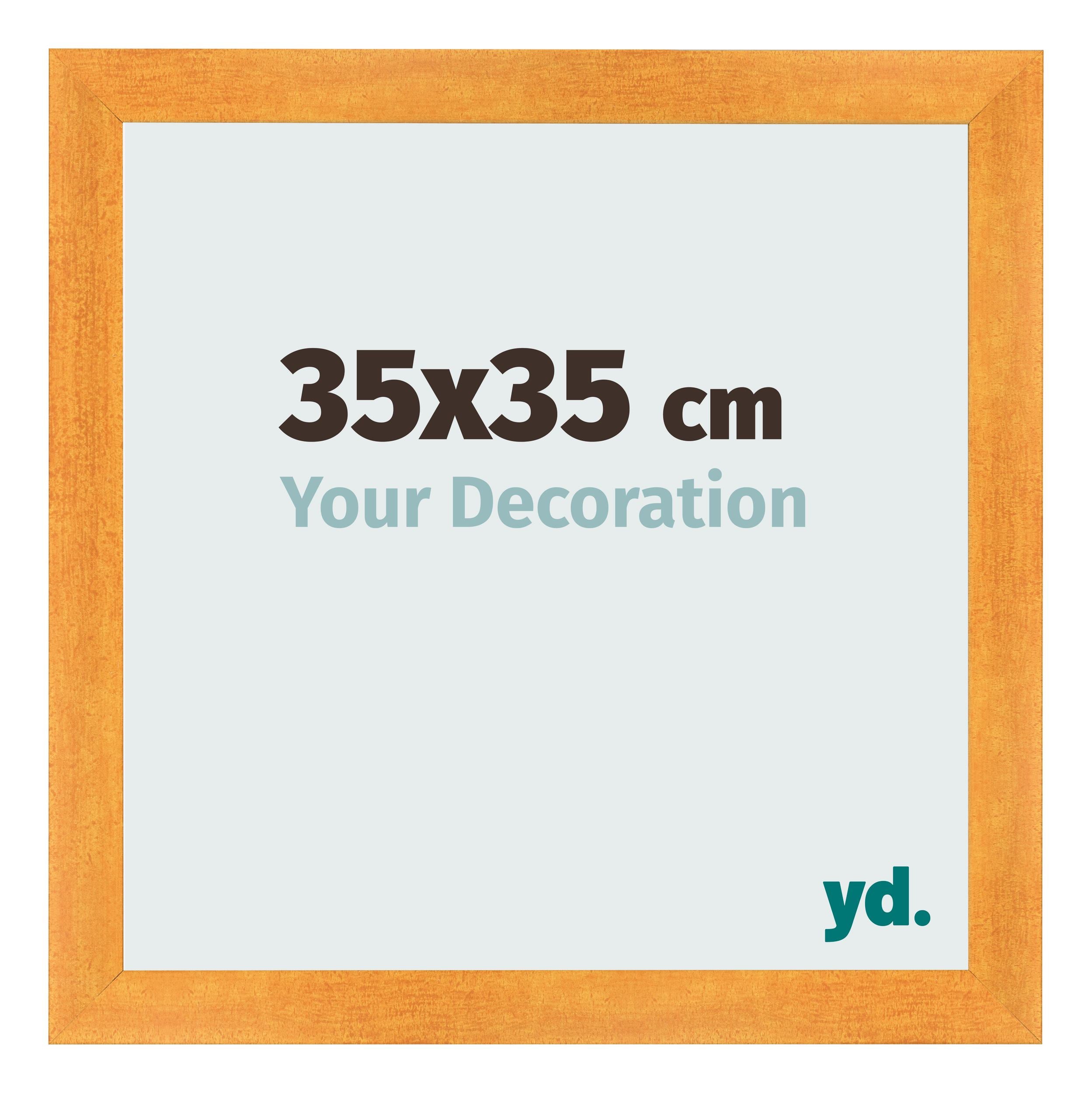 Photo Frame 35x35cm Orange MDF Pisa Front Size | Yourdecoration.com