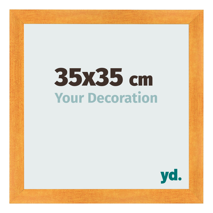 Photo Frame 35x35cm Orange MDF Pisa Front Size | Yourdecoration.com