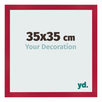 Photo Frame 35x35cm Red MDF Bologna Front Size | Yourdecoration.com