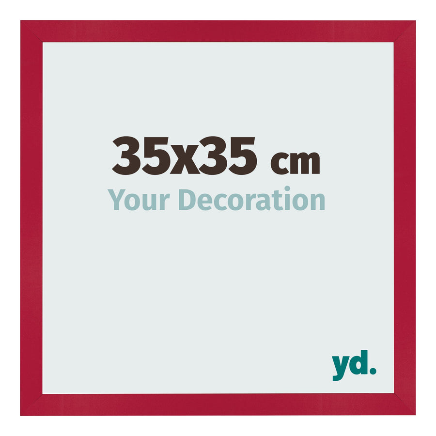 Photo Frame 35x35cm Red MDF Bologna Front Size | Yourdecoration.com