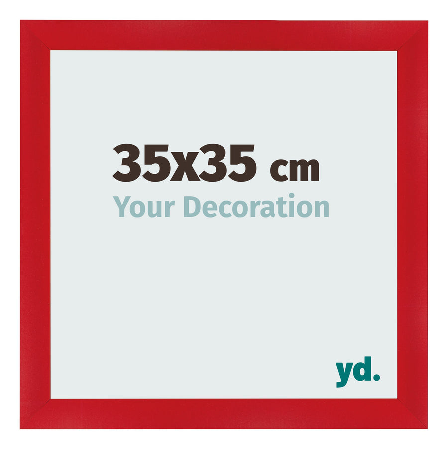 Photo Frame 35x35cm Red MDF Pisa Front Size | Yourdecoration.com