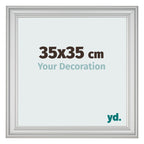 Photo Frame 35x35cm Silver Matte MDF Lazio Front Size | Yourdecoration.com