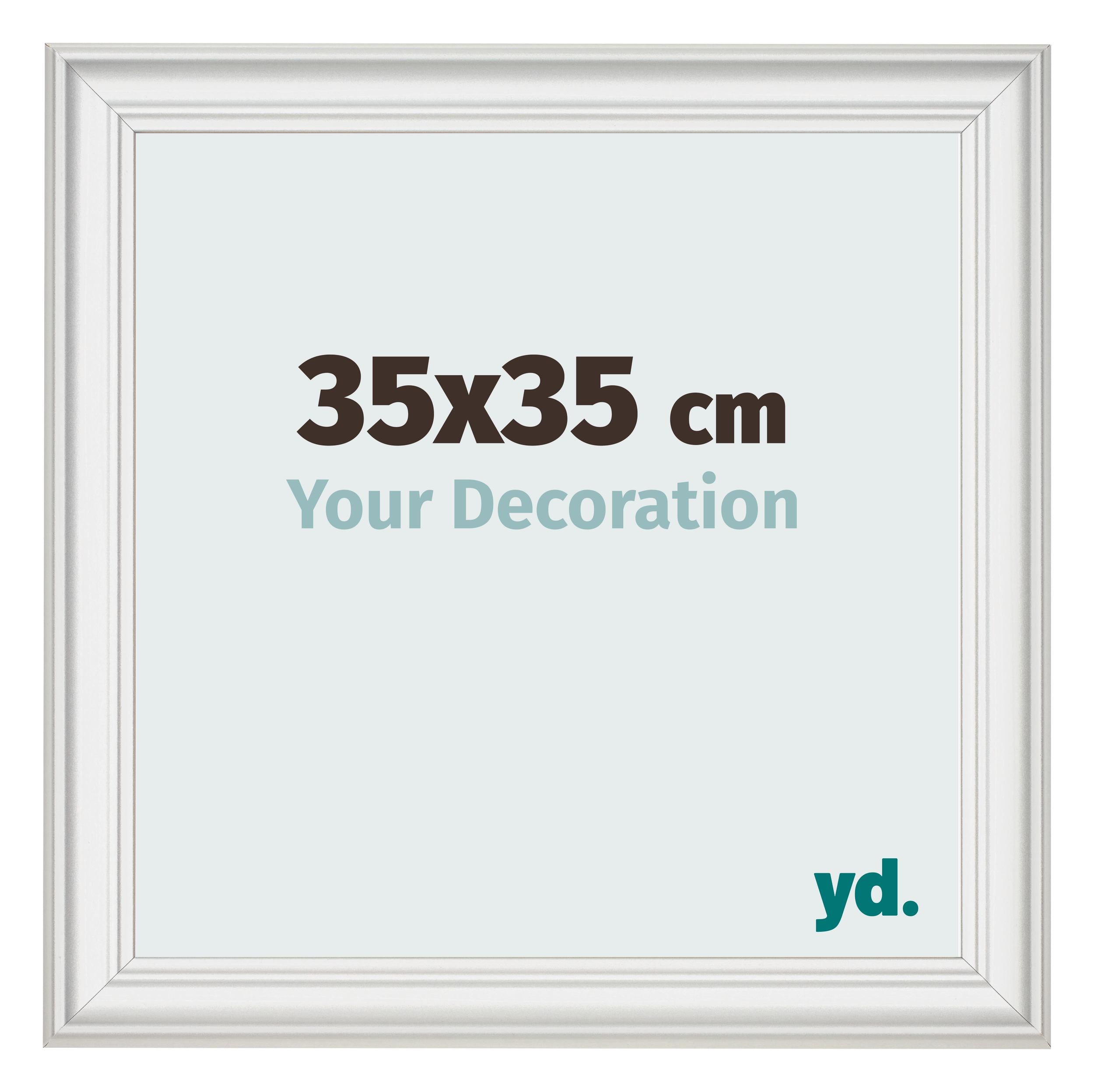 Photo Frame 35x35cm White Swept MDF Lazio Front Size | Yourdecoration.com