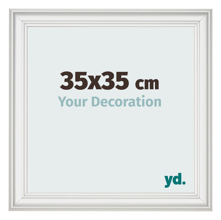 Photo Frame 35x35cm White Swept MDF Lazio Front Size | Yourdecoration.com