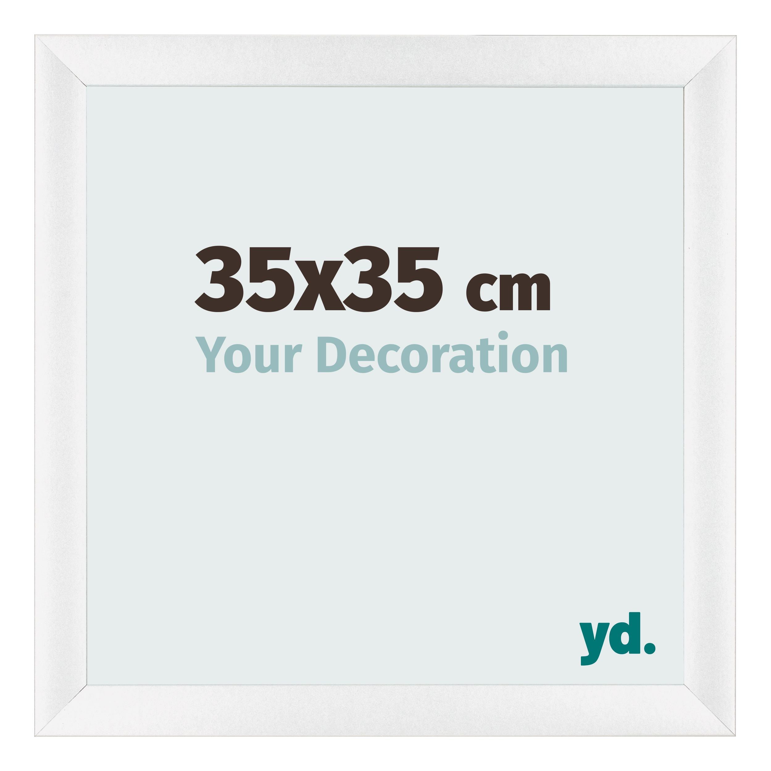 Photo Frame 35x35cm White Vintage MDF Pisa Front Size | Yourdecoration.com