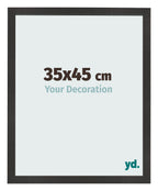 Photo Frame 35x45 cm Black Matte MDF Bologna Front Size | Yourdecoration.com