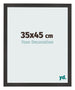 Photo Frame 35x45 cm Black Matte MDF Bologna Front Size | Yourdecoration.com
